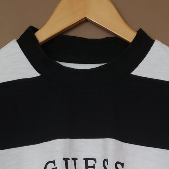 Guess Originals Classic Striped Long Sleeve Black & White Size Men’s S - Picture 6 of 7